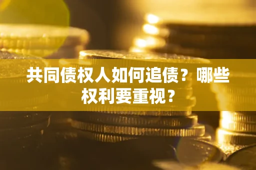 北京共同债权人如何追债？哪些权利要重视？